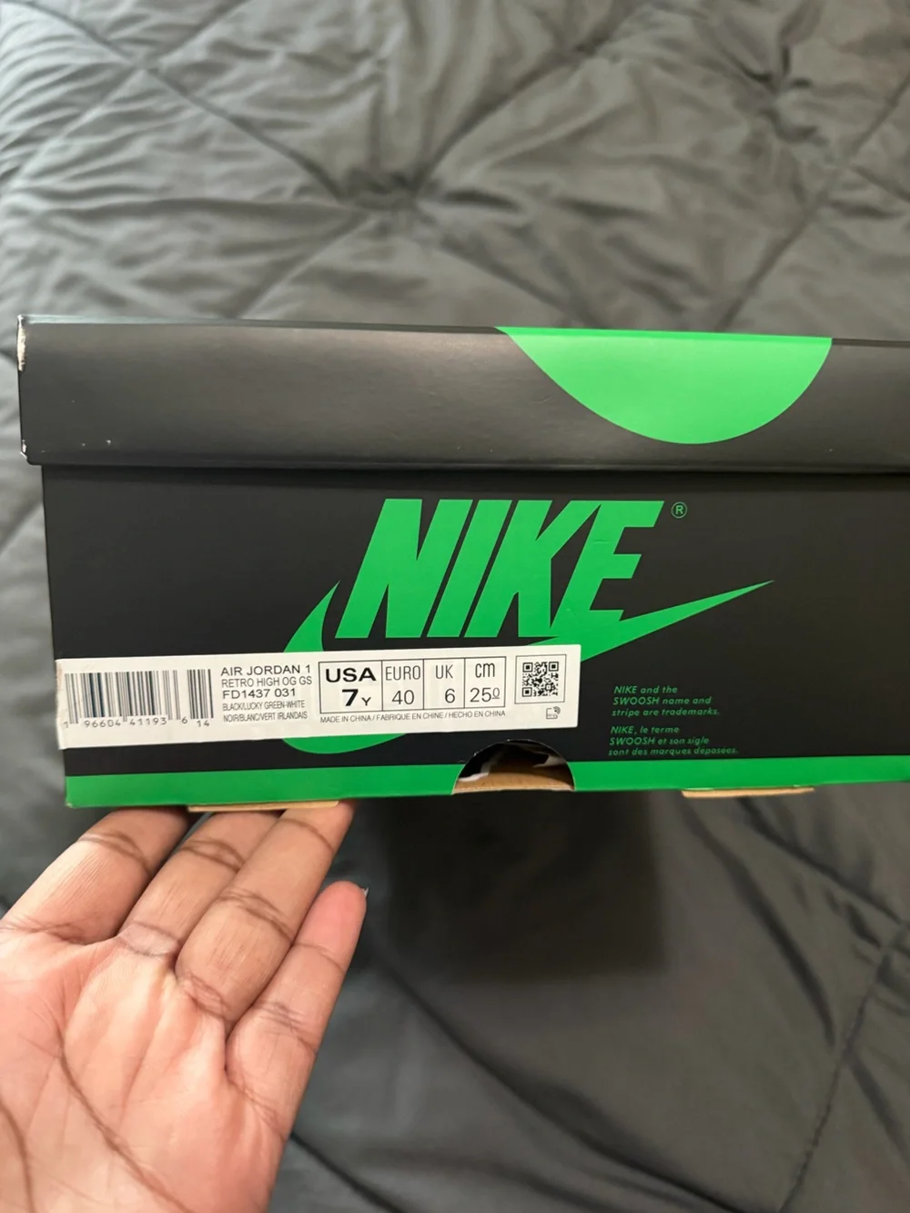 Nike Air Jordan 1 Green and Black Hightop